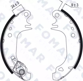 FOMAR FRICTION fo0508 -  Комплект тормозных колодок